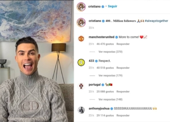 Cristiano ronaldo atinge 400 milhões no instagram
