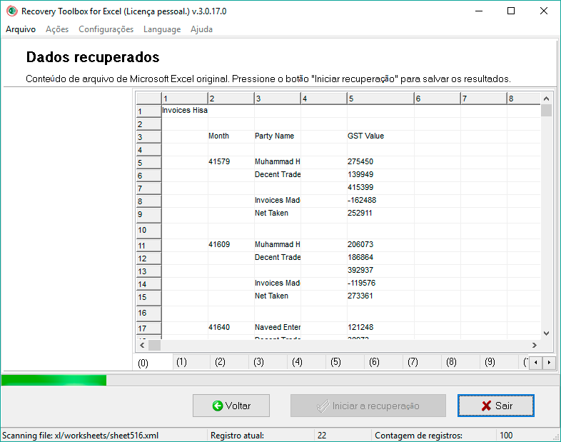 screenshot rt excel 03big excel, Recovery Toolbox for Excel, recuperação de ficheiros, recuperar arquivos, software