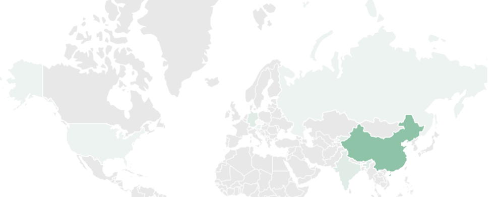 Distribuição geográfica dos ataques do WinDealer