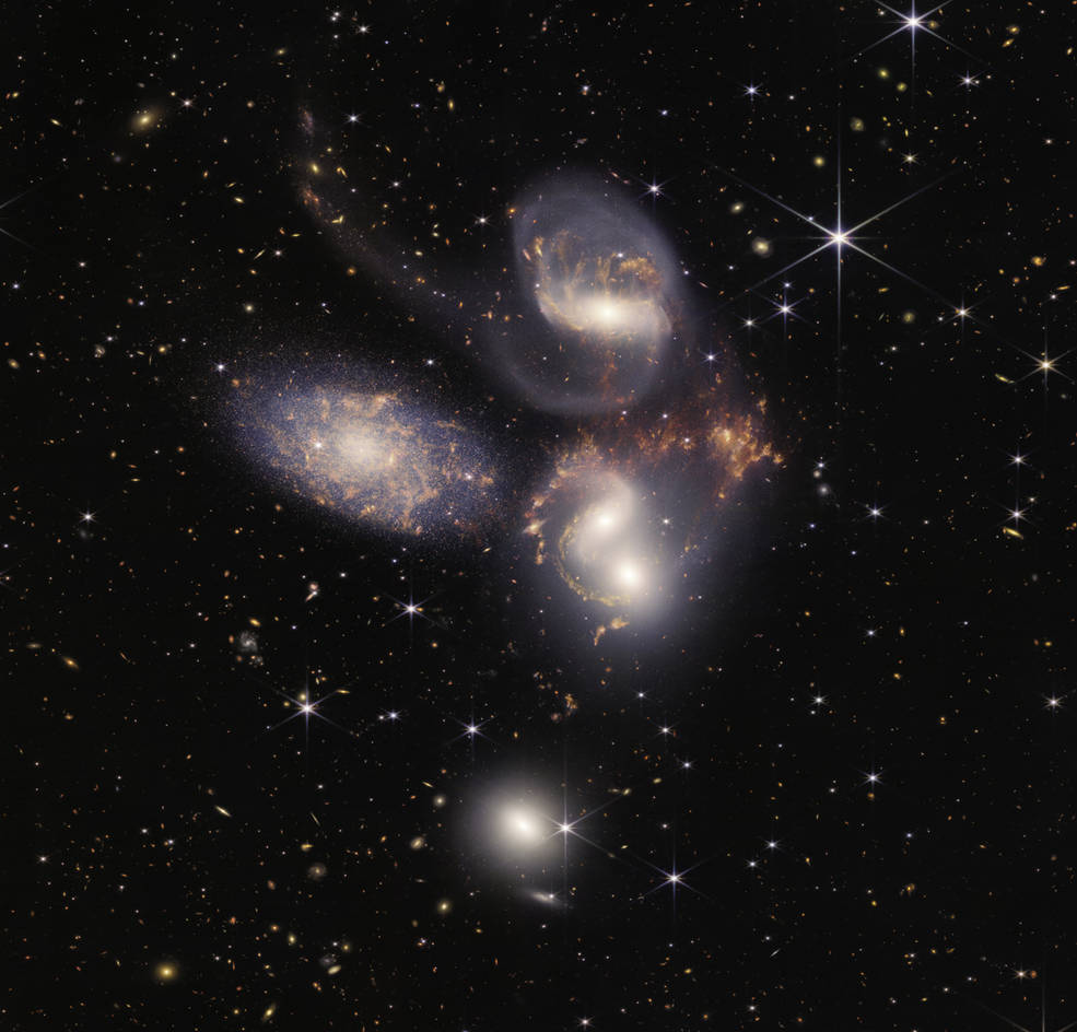 O “Quinteto de Stephan” (uma das primeiras imagens do James Webb)