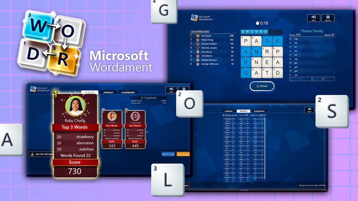 Microsoft Wordament 1 aplicação, microsoft teams
