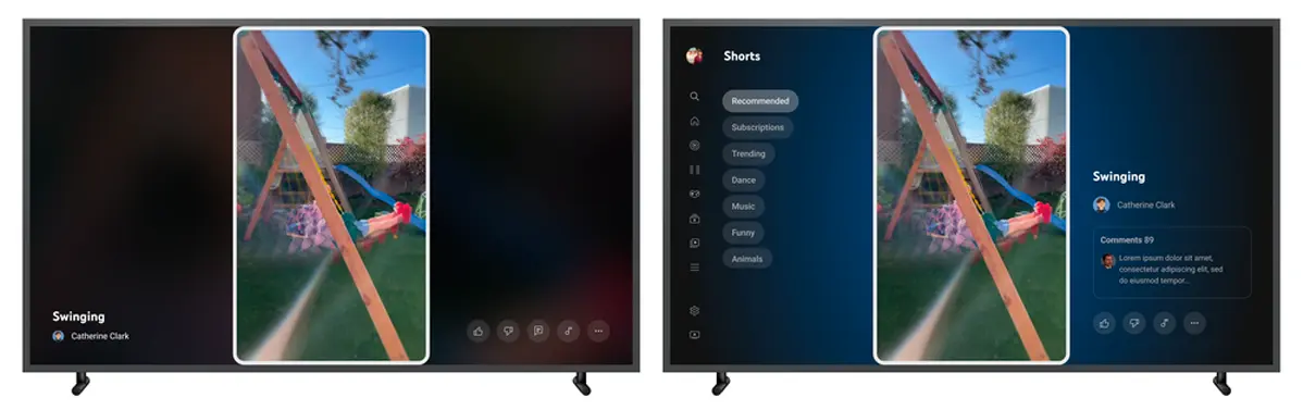 Youtube shorts smart tv