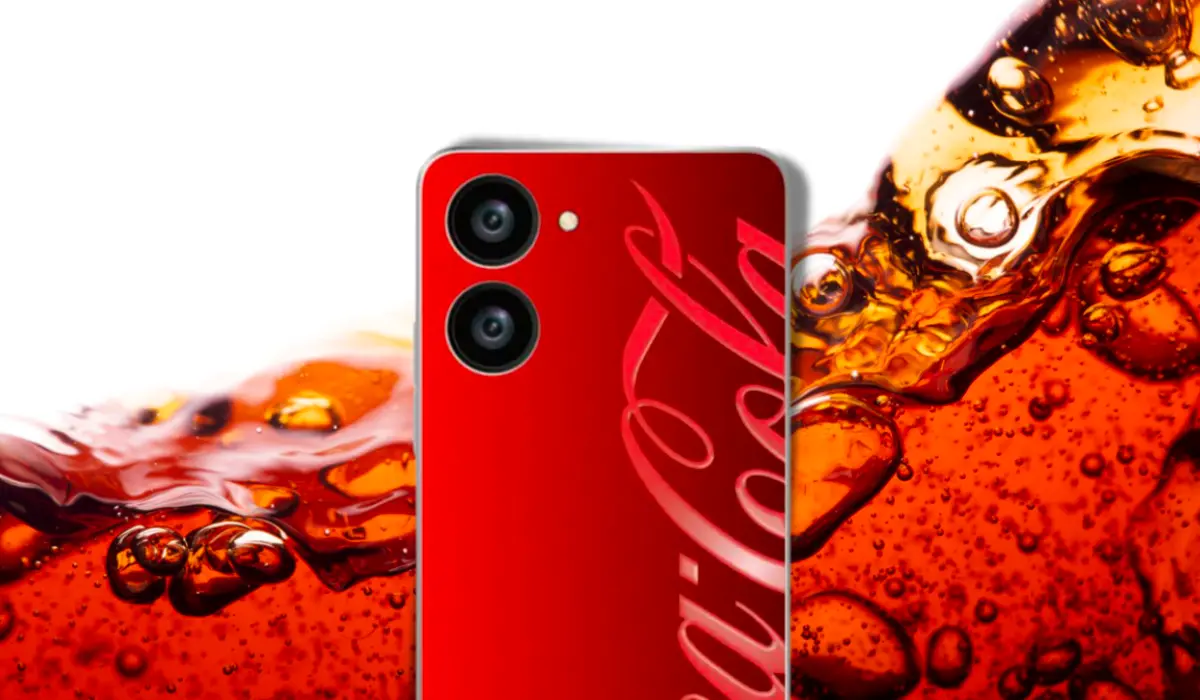 Coca ColaSmartphone Coca Cola, coca-cola, Realme 10, Smartphone da Coca-Cola TecheNet Smartphone da coca-cola realme 10