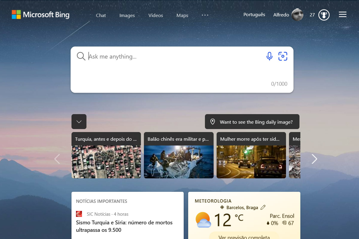 Novo Bing e Edge Impulsionados por Inteligência Artificial