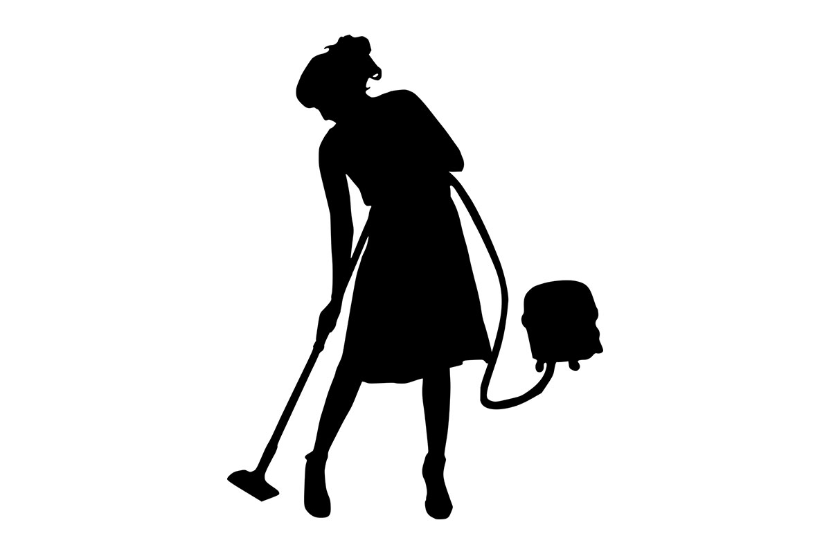 Mulher executando trabalho doméstico