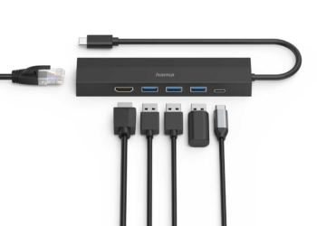 Hama lança hub usb-c económico com hdmi e ethernet gigabit