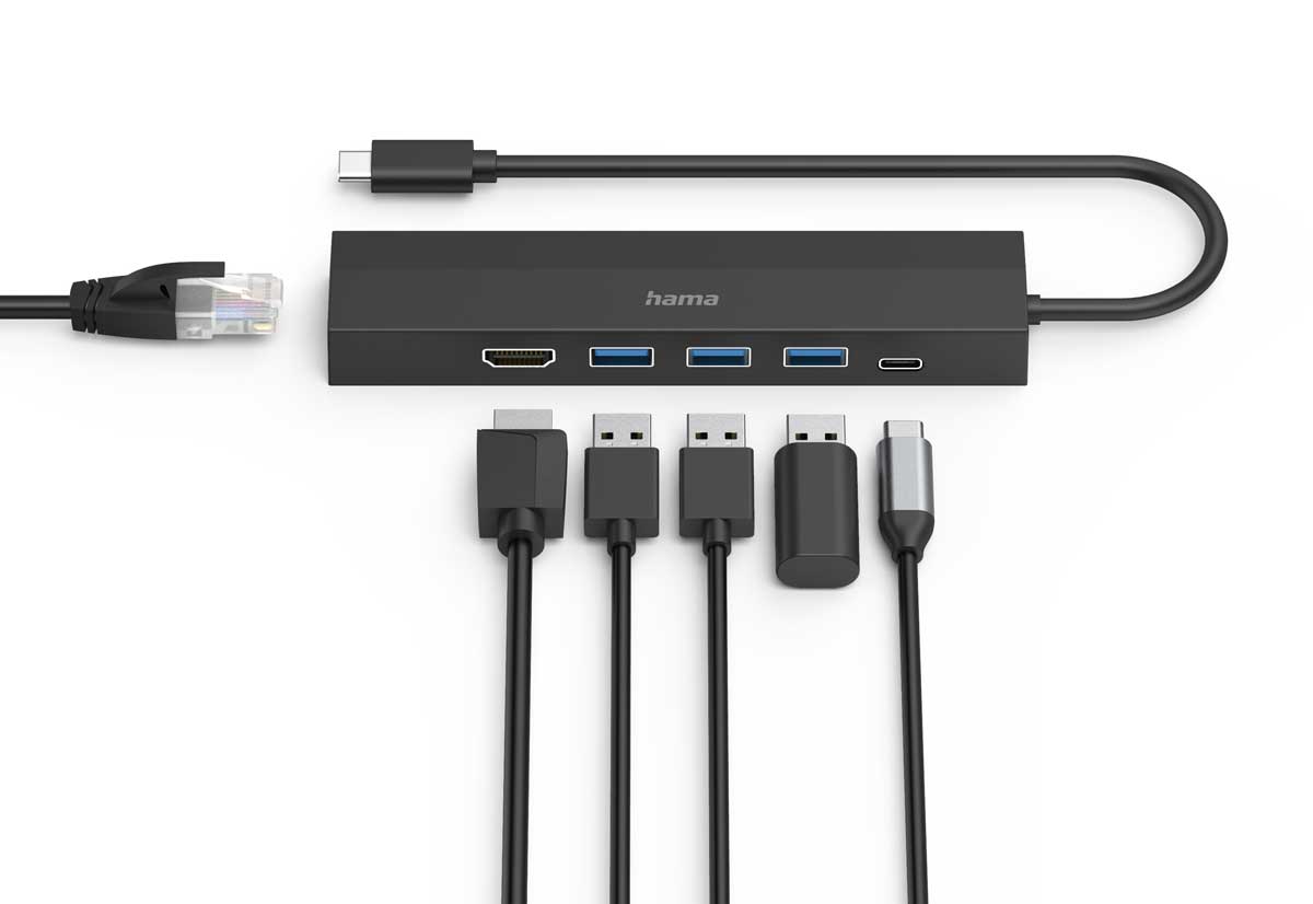 Hama lança hub USB-C económico com HDMI e Ethernet gigabit