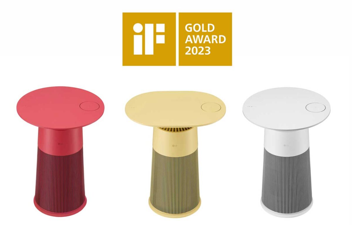 O inovador LG PuriCare AeroFurniture conquistou o iF Gold Award na categoria Design de Produto