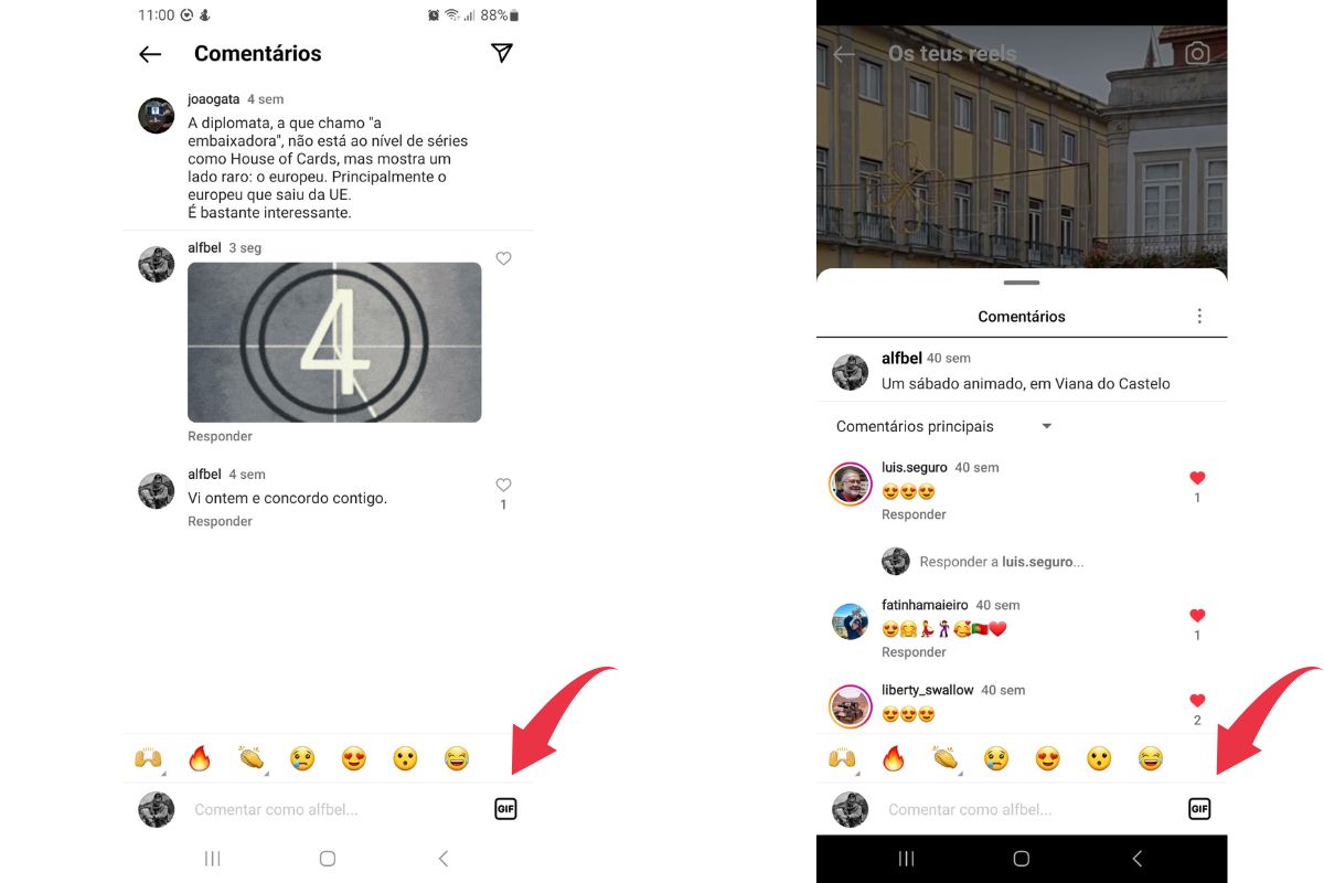 Instagram já suporta GIFs nos comentários e Reels