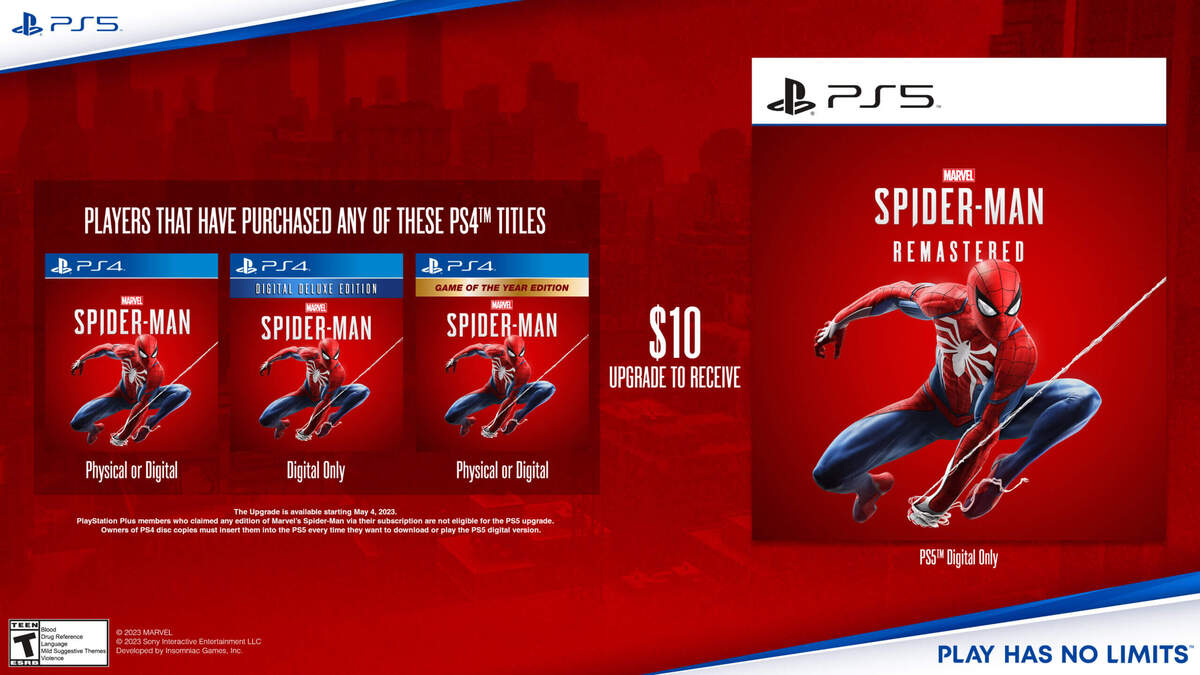 Marvel’s Spider-Man Remastered para a PlayStation®5