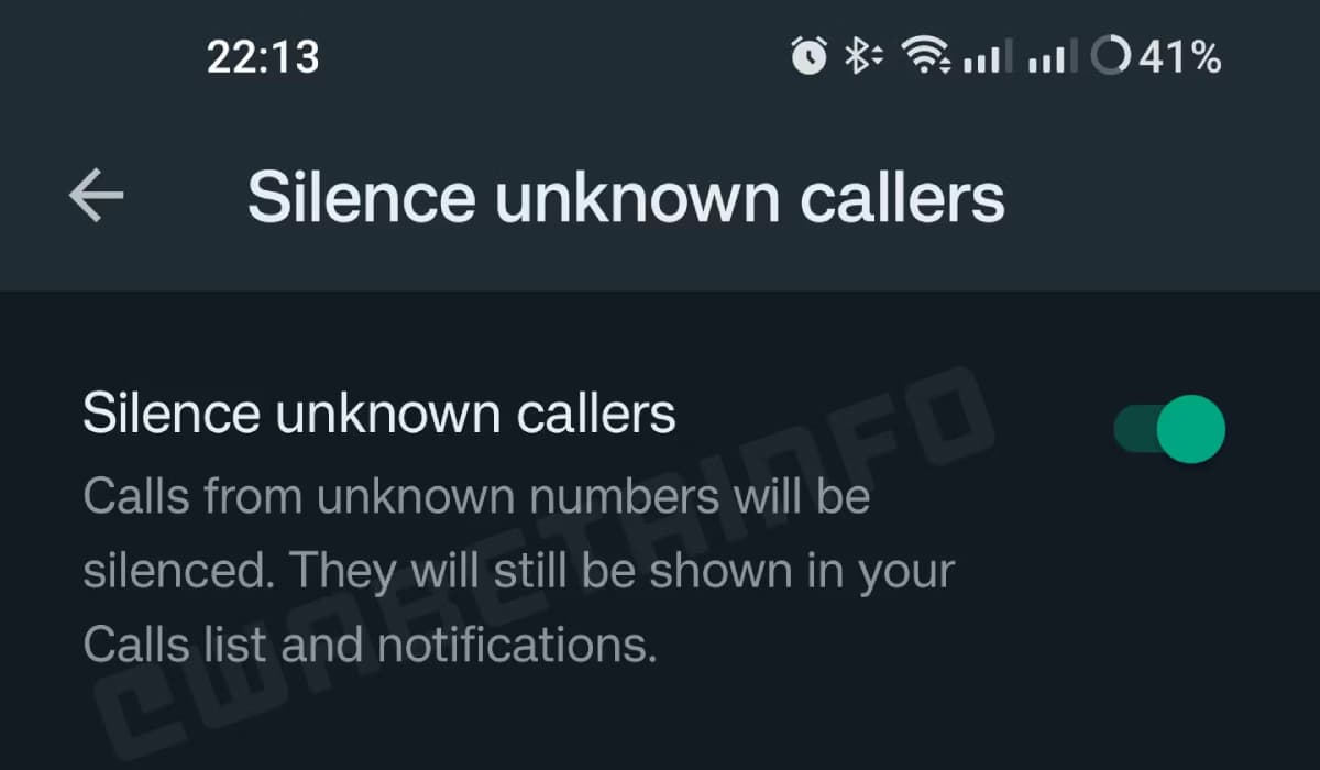 WhatsApp Silenciar chamadas