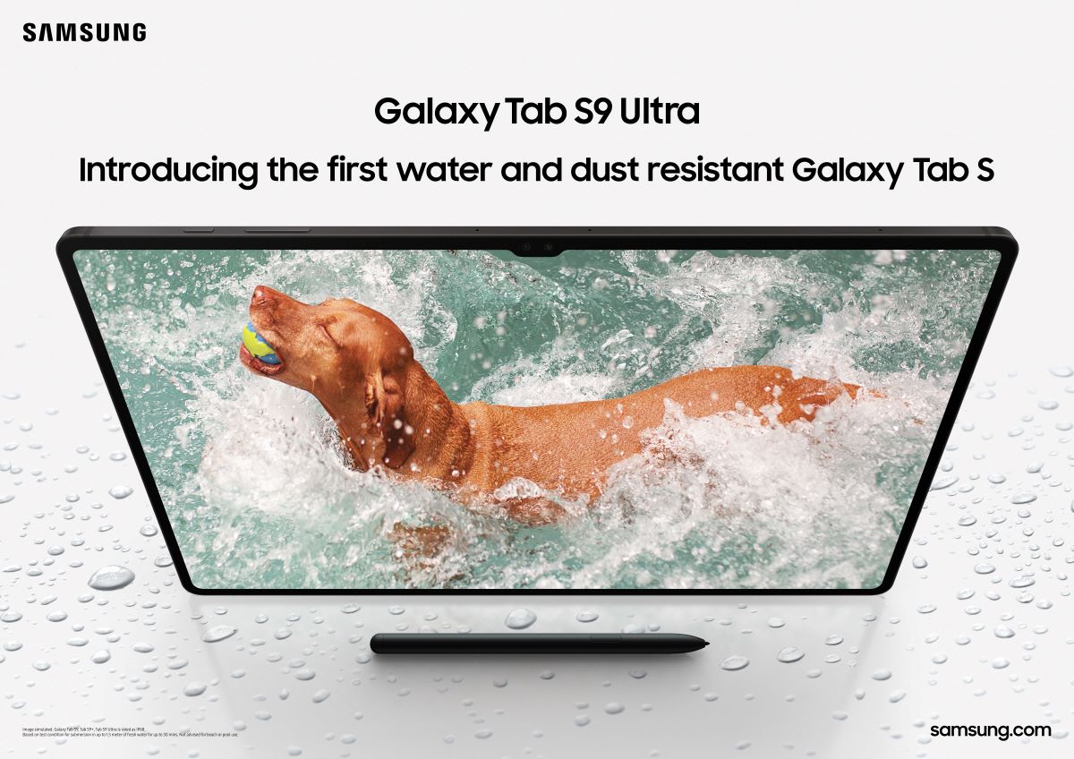 Os novos dispositivos da série Galaxy Tab S9, os primeiros da marca a atingir a classificação IP68