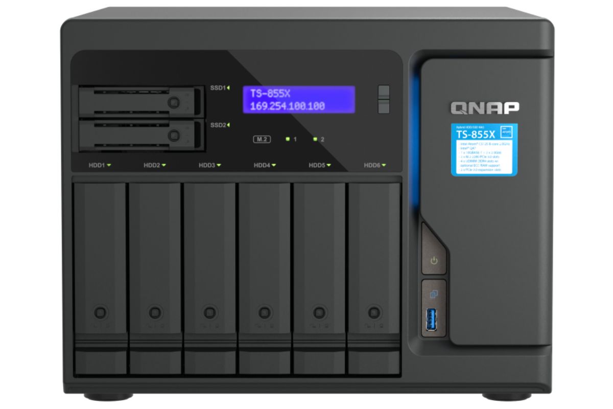 QNAP TS 855X armazenamento em rede, NAS, QNAP, TS-855X TecheNet Qnap lança ts-855x: um nas híbrido de 8 núcleos com 10gbe