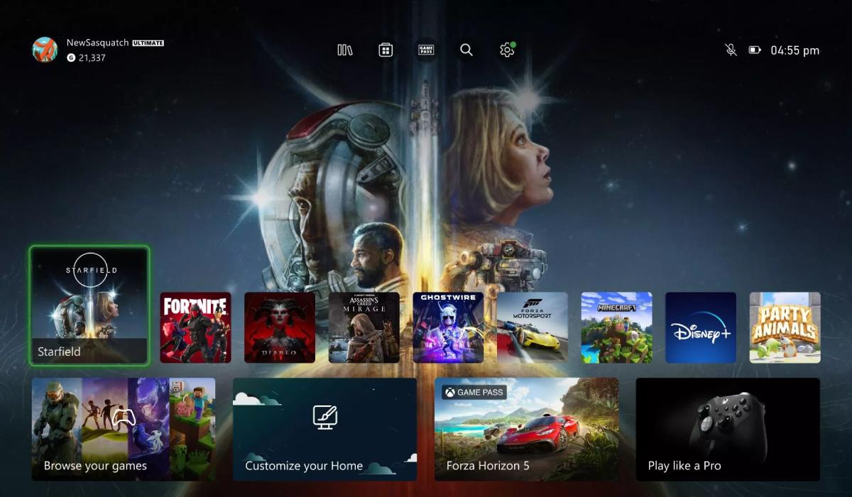 Xbox Series X Dashboard