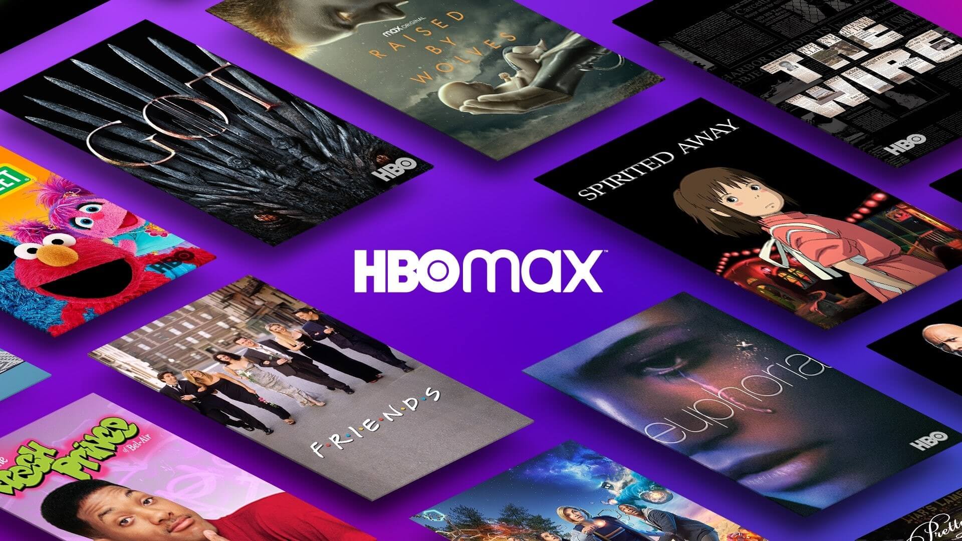 Imagem promocional da HBO Max mostrando alguns de seus títulos