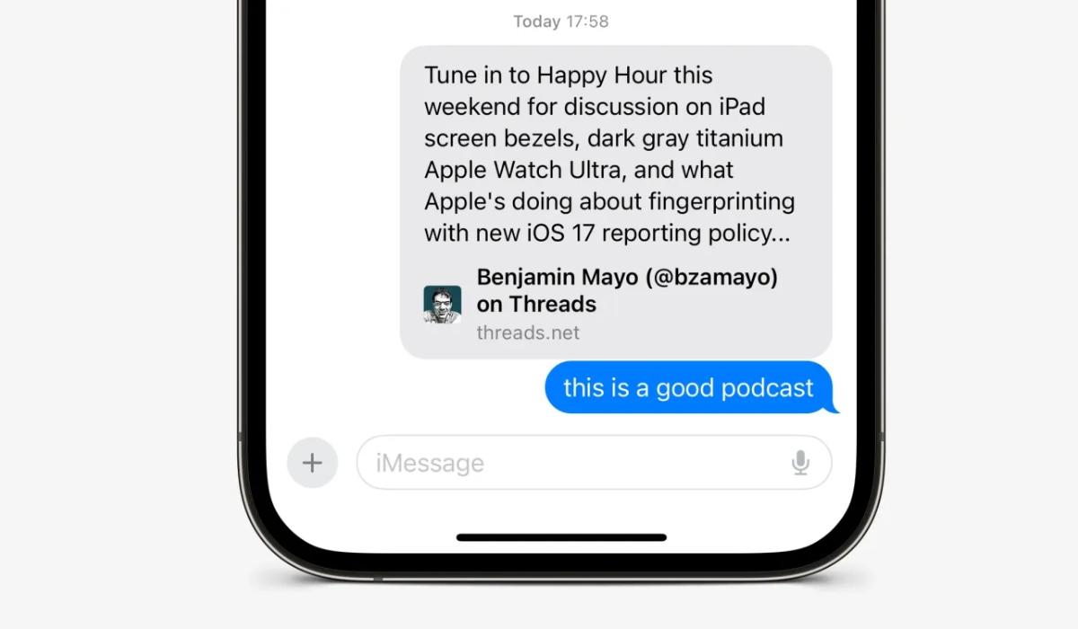Apple imessage threads