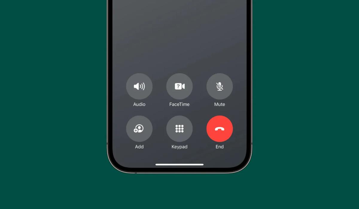Apple iOS 17 botão de chamada