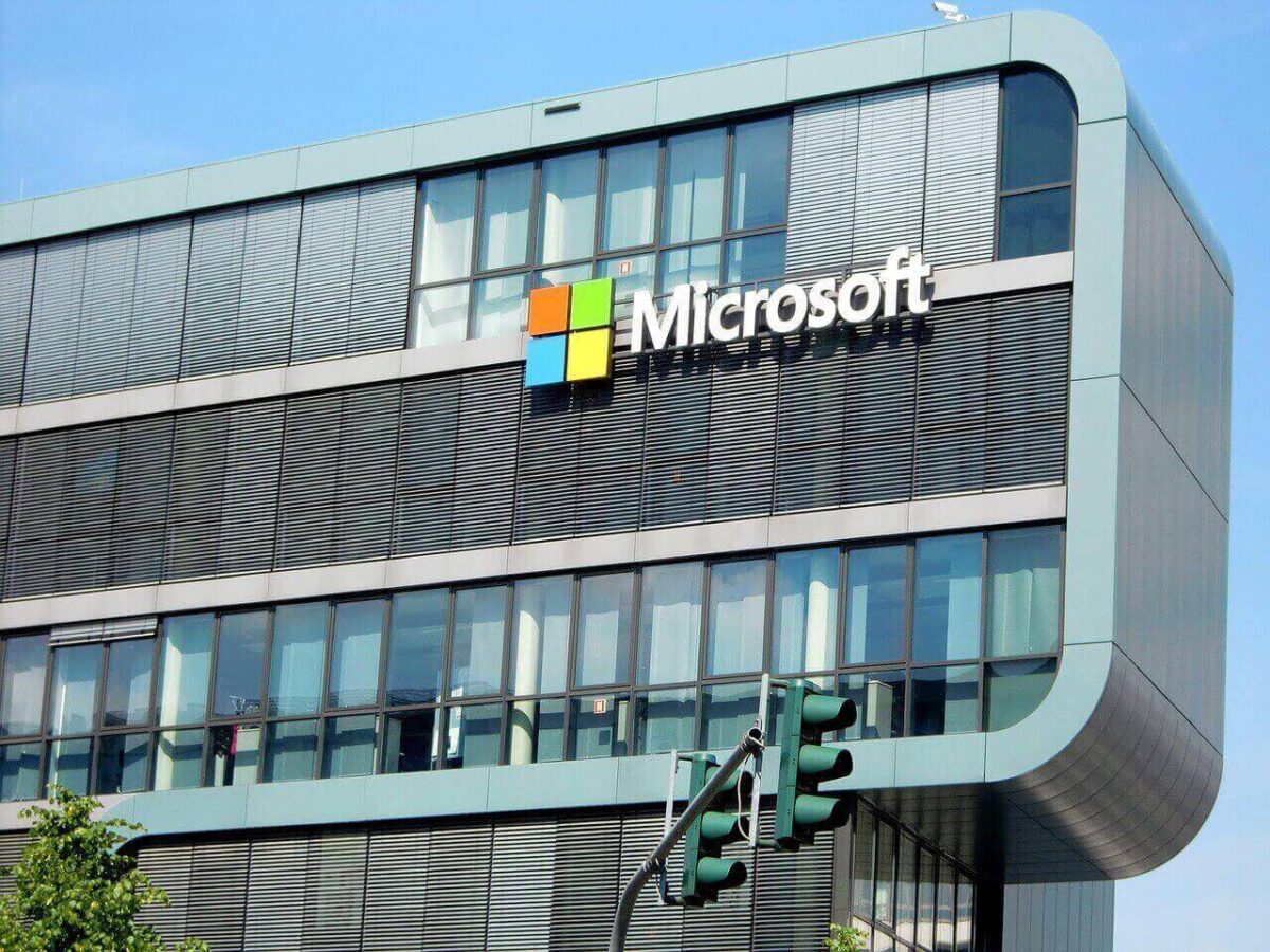 Fachada da sede da Microsoft