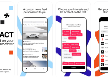 Tela inicial do app artifact