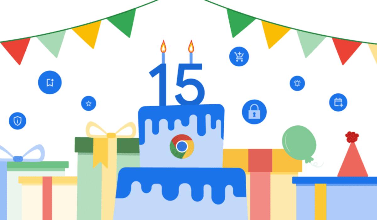 Google Chrome 15 anos
