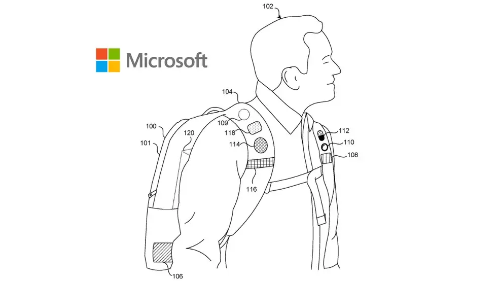 Imagem da mochila inteligente da Microsoft