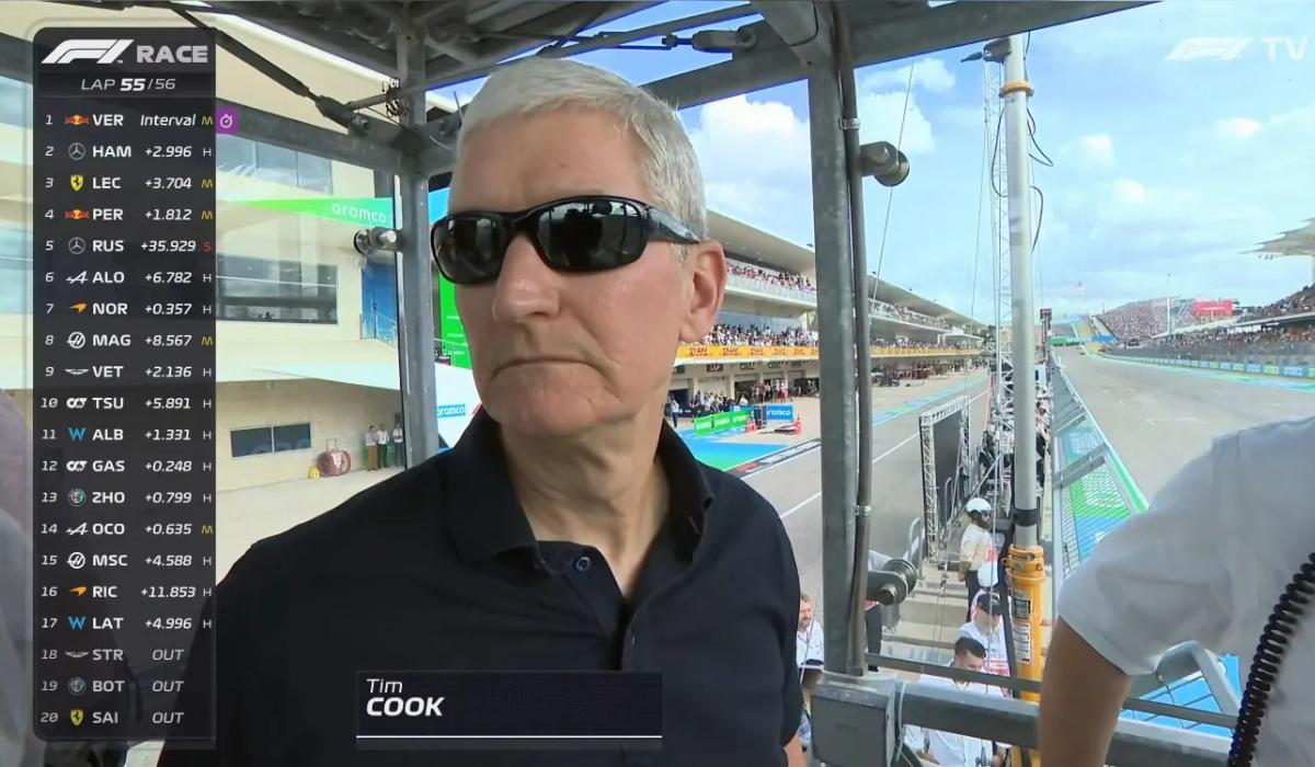 Apple Fórmula 1 Tim Cook