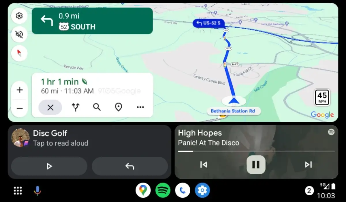 Google Maps Android Auto