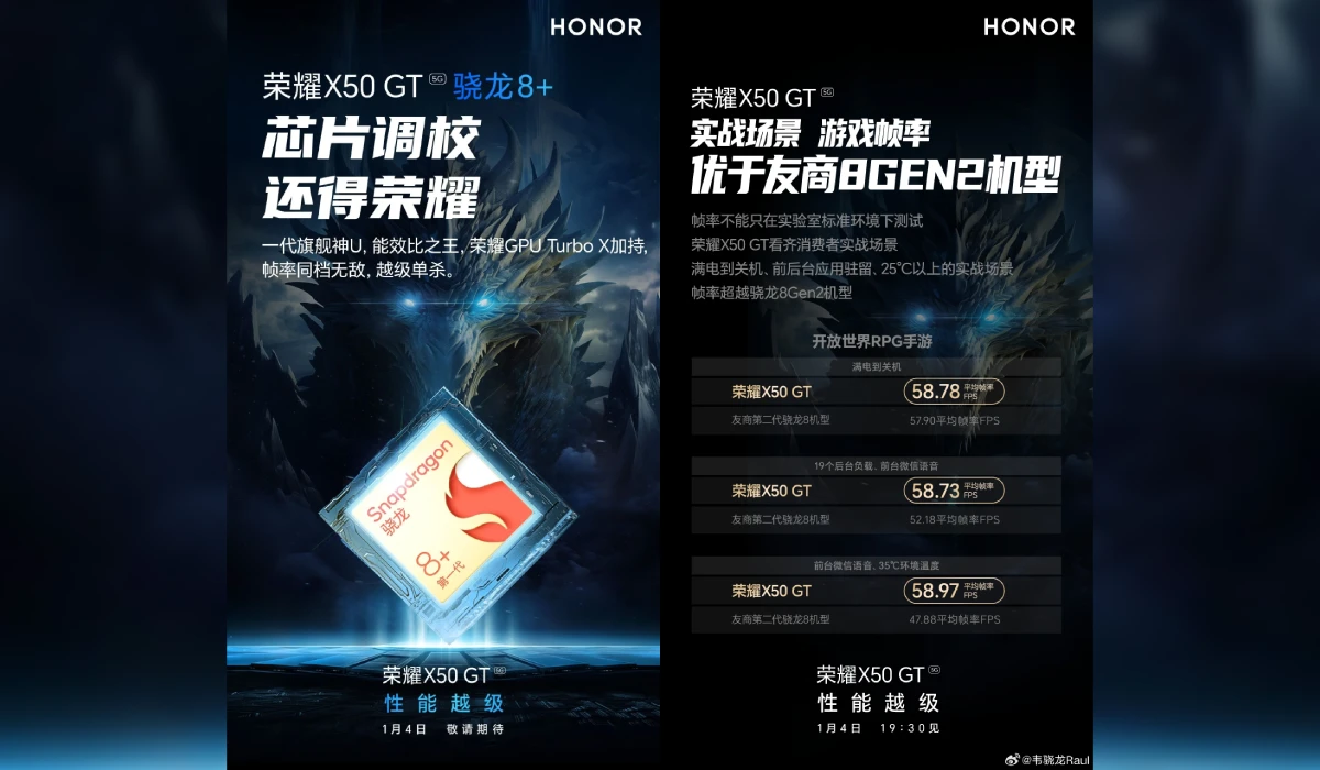 Honor X50 GT processador Qualcomm