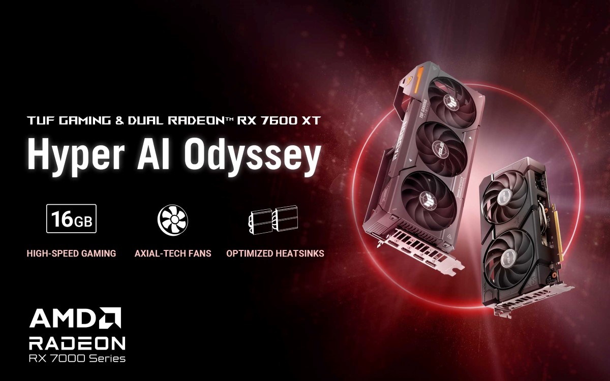 ASUS e TUF Gaming AMD Radeon RX 7600 XT disponíveis em Portugal