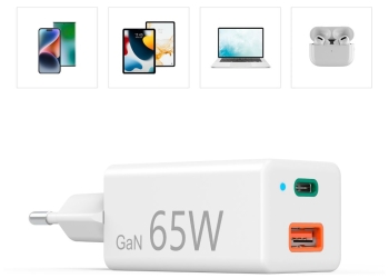 Minicarregador gan usb-c+a da hama