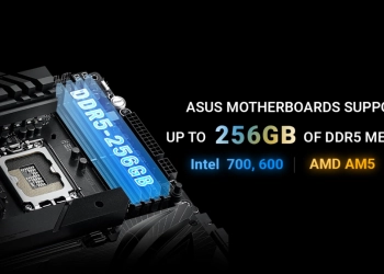 Asus amplia a capacidade de memória em motherboards intel e amd