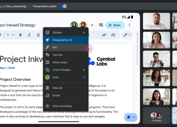 Google meet anotações