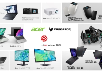 Acer conquista 14 red dot awards em 2024