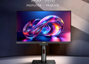 Asus apresenta soluções inovadoras para criadores na ibc 2024 - proart display pa27ucge_pa32uce