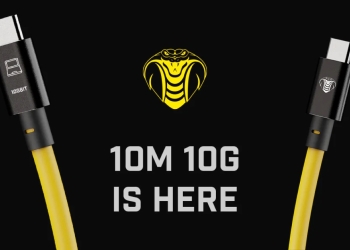 Cobratether lança cabo usb-c de alta velocidade com 10 metros