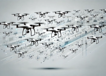 Enxames de drones com ia expandem-se para além da defesa