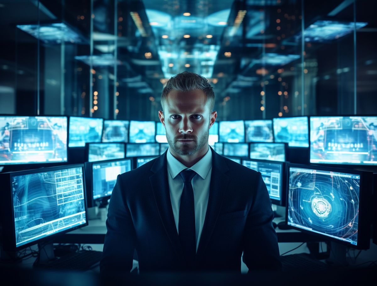 business person futuristic business environment TecheNet Ameaças internas: o perigo que espreita nas empresas