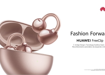 Huawei freeclip agora em rose gold