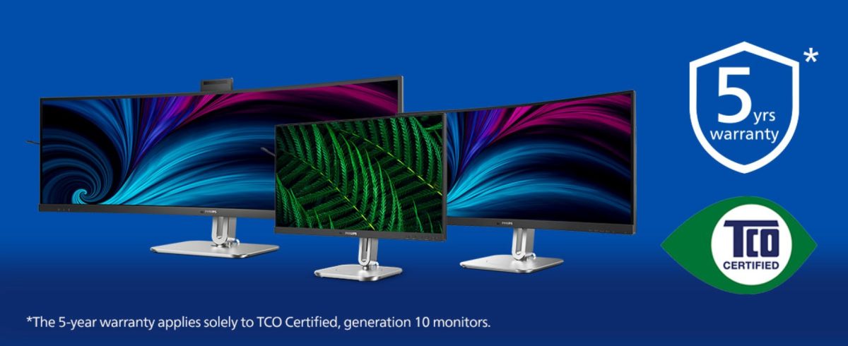 Monitores Philips vao oferecer certificacao TCO Certified Generation 10 com garantia de 5 anos TecheNet Philips lança monitores empresariais tco certified