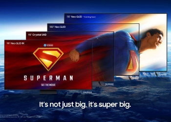 Campanha da samsung promove novo filme do super-homem