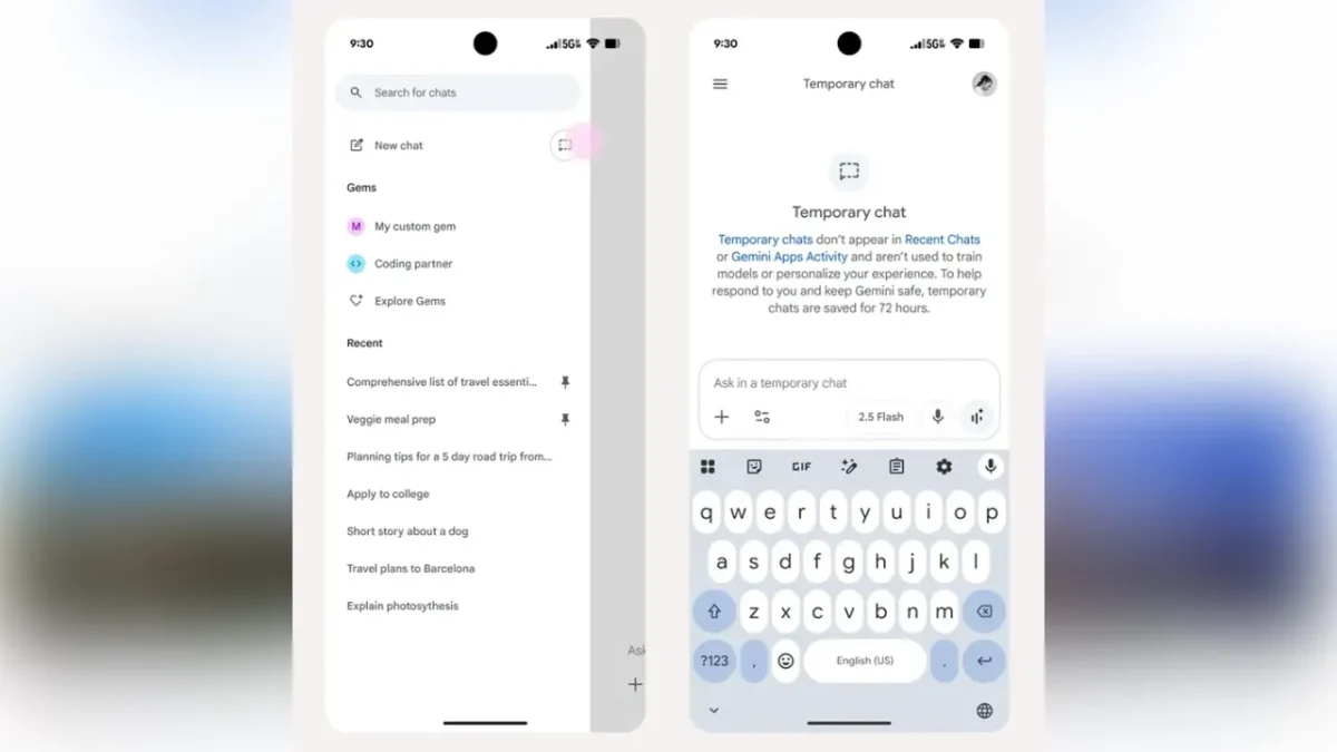 Google Gemini Chats Temporarios TecheNet Google gemini chats temporários