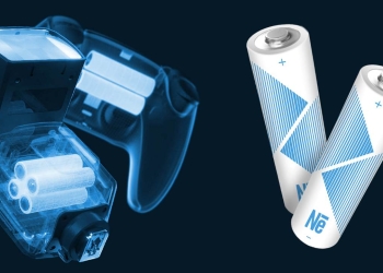 Pilhas recarregáveis 1. 5v li-ion aa da newell