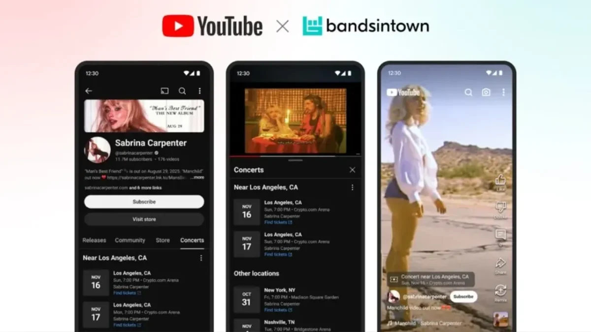 Youtube - bandsintown