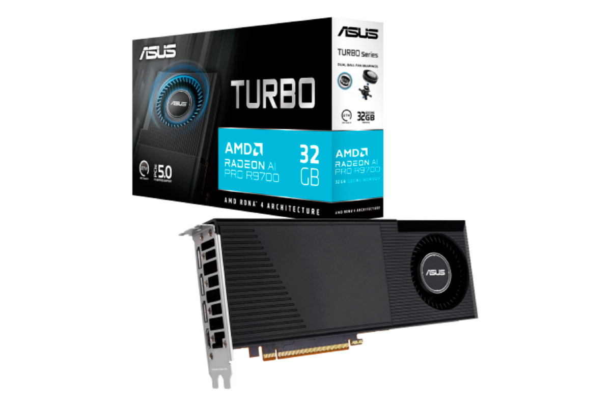 ASUS anuncia a Turbo Radeon AI Pro R9700 com 32GB