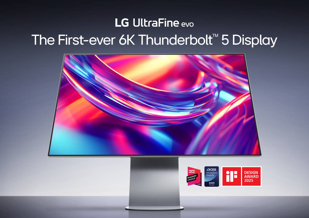 LG UltraFine evo 6K: o primeiro monitor 6K com Thunderbolt 5