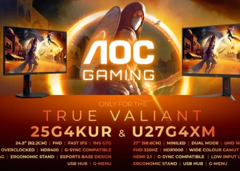 Agon by aoc lança monitores gaming u27g4xm e 25g4kur