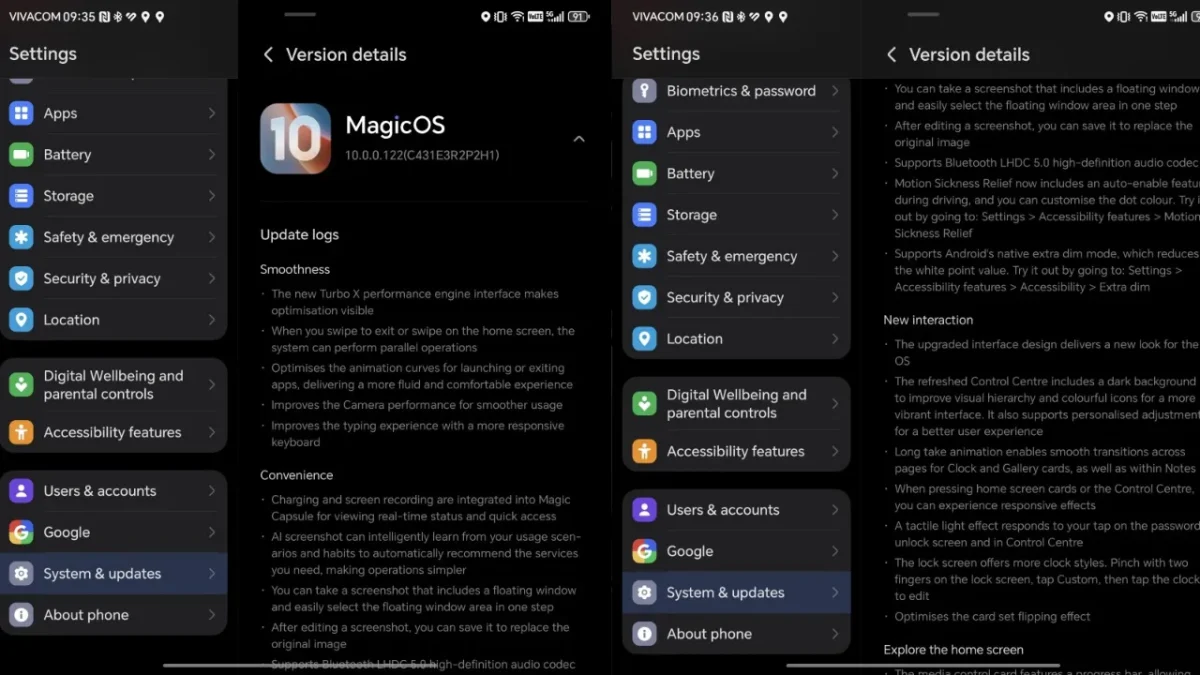 Honor Magic V5 - Atualização