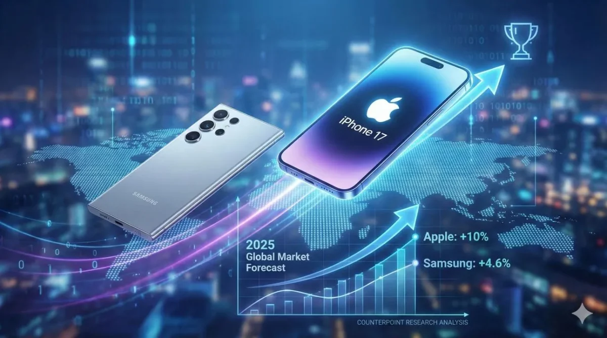 Sucesso do iPhone 17 ameaça liderança mundial da Samsung