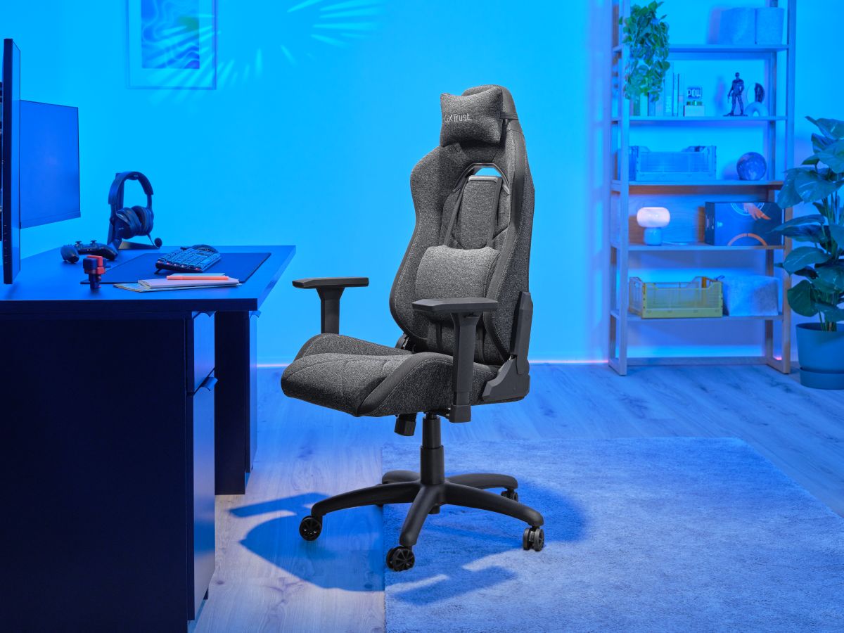 GXT 723 Ruya Comfortable Fabric Gaming Chair natal, Trust TecheNet Gxt 723 ruya comfortable fabric gaming chair natal, trust