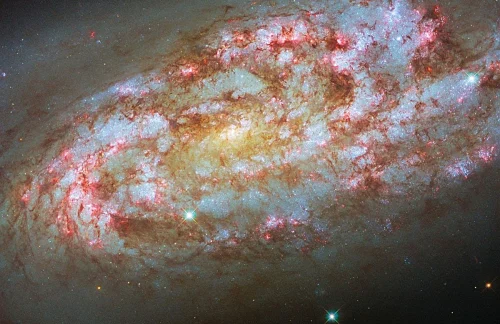 Telescópio Hubble capta "tempestade" de novas estrelas na galáxia NGC 1792